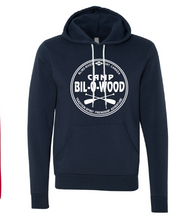 Load image into Gallery viewer, Classic Bil-O-Wood Hooded Sweatshirt in Red or Blue