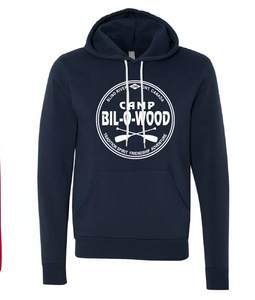 Classic Bil-O-Wood Hooded Sweatshirt in Red or Blue